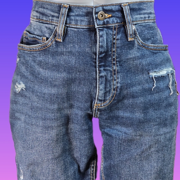 ๐Sun โ๏ธ Stone ๐ Distressed Slim Men's Jeans - Picture 2 of 9